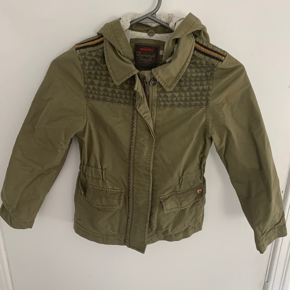 Catimini Khaki Embroidered Coat
